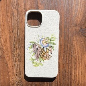 NWOT Bats Sustainable Cream Floral iPhone Case Slim Fit